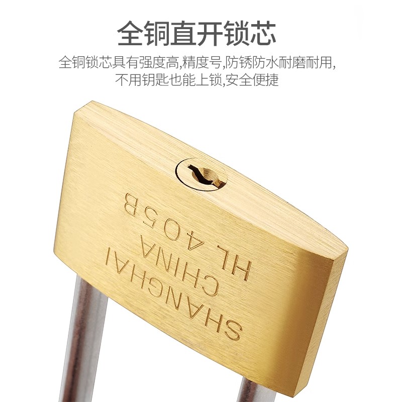 全铜加长挂锁宿舍柜门锁防盗小锁头通开通用挂锁箱包迷你锁电力锁 - 图2