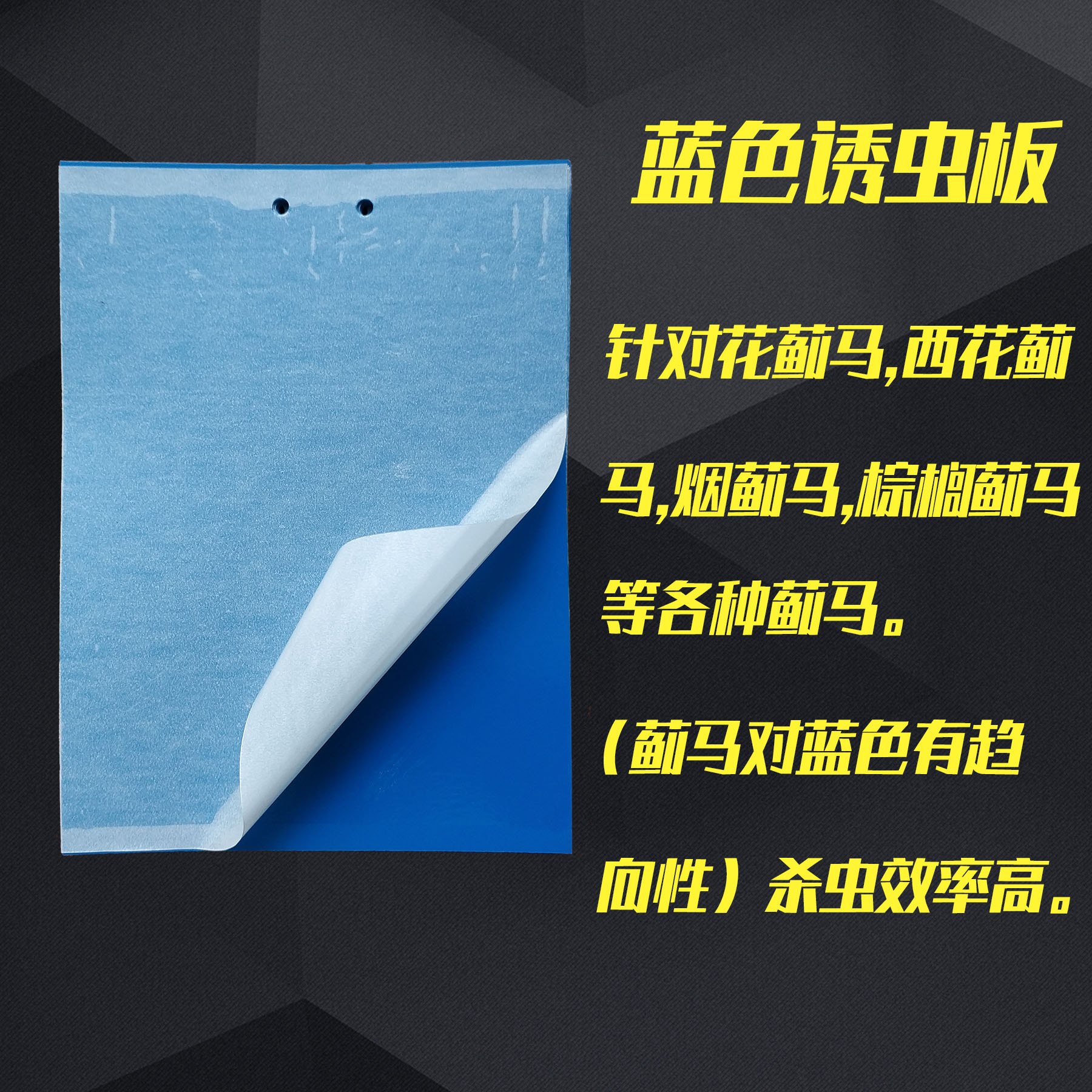 粘虫板双面强力诱虫板黄板篮板大棚果园家用小黑飞白粉虱蓟马包邮-图1