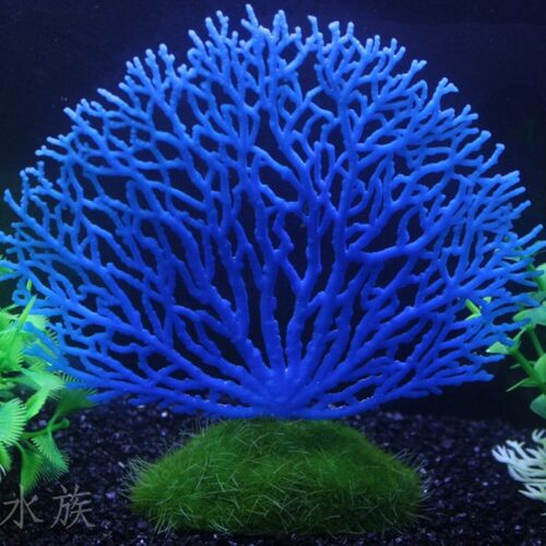 硅胶海底铁树树片状仿真水族装饰软体假珊瑚枝鱼缸造景珊瑚 - 图0