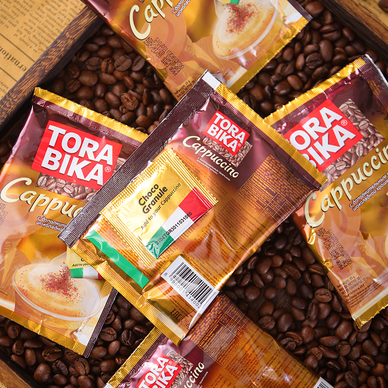 进口卡布奇诺咖啡印尼TORABIKA俄罗斯风味速溶咖啡三合一即溶食品-图0
