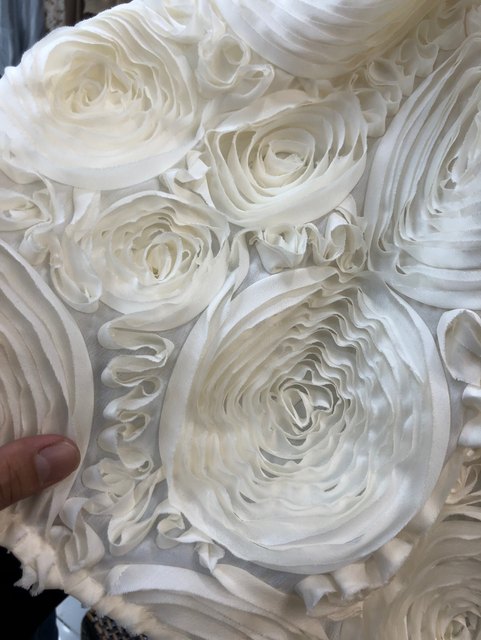 French plagiarism heavy industry three-dimensional flower umbrella skirt with big swing