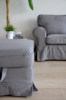SF Express Acto footrest cover sofa cover solid color replacement set all-inclusive dust cover Xiaohongshu cream style