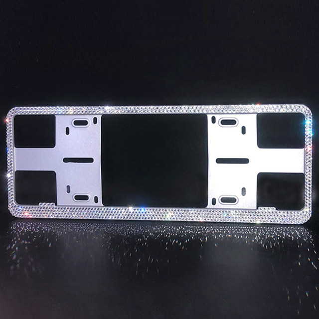 License plate frame with diamonds, license plate frame with car crystal diamonds
