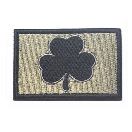 四叶草柔和爱尔兰胸章刺绣魔术贴臂章徽章个性军迷背包补丁贴4色 - 图2