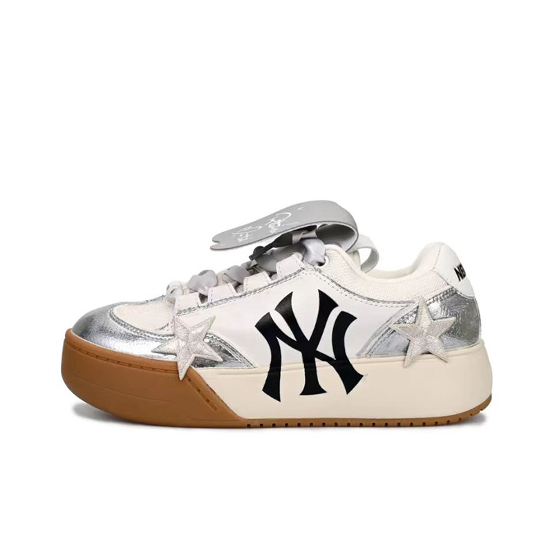 球鞋定制MLB洛杉矶道奇队“白月光”银雾公主板鞋男女同款银色,淘宝优惠券,粉丝福利购,淘宝优惠卷