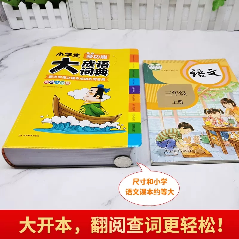 2023正版小学生大成语词典大全彩色本彩图版中小学 新版中华成语大词典工具书现代汉语多功能常用实用新华字典四字词语大全解释书 - 图1