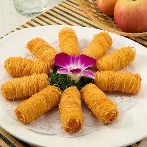 祥口福面包丝迪拜巧克力面丝开心果酱千丝酥蛋糕面包装饰甜品烘焙 - 图1