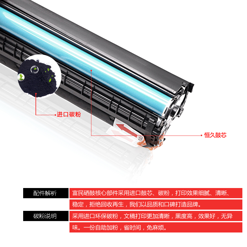 适用惠普HPLaserJet Pro M1136MFP硒鼓P1108粉盒一体机 1136墨盒 - 图2