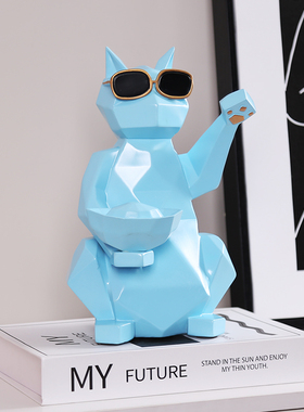 现代简约招财猫树脂摆件客厅装饰