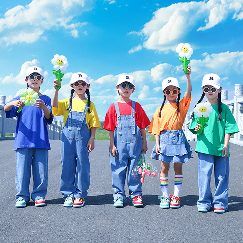 儿童啦啦队演出服小学生运动会开幕式服装班服幼儿园合唱表演服秋-图3