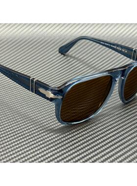 Persol PO3310S 121833透明海军蓝棕色中性54 mm太阳眼镜