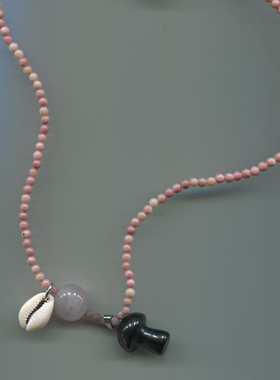 自然论彩菇系列黑玛瑙吊坠