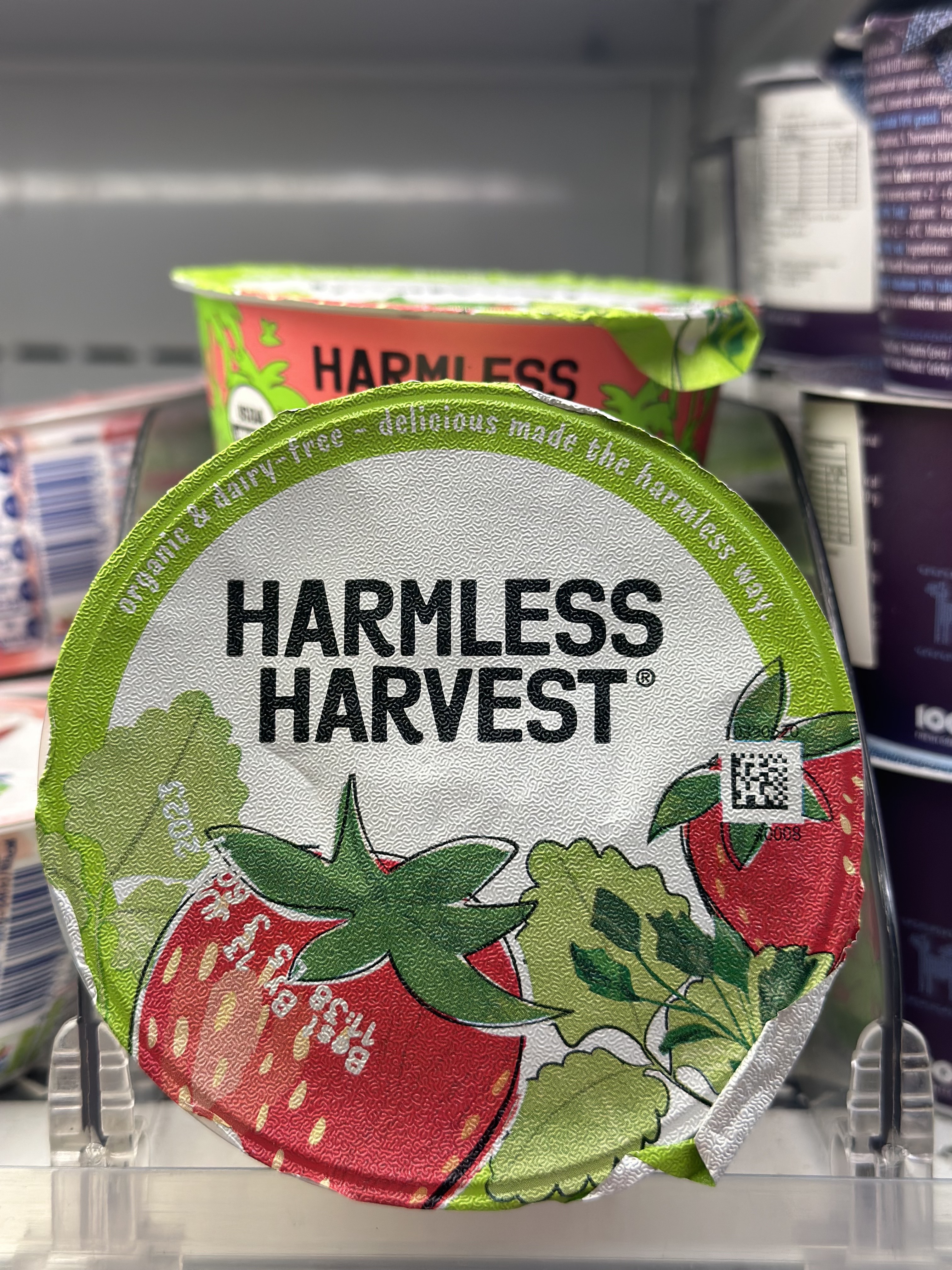 代购美国进口 HARMLESS HARVEST有机椰子乳酪士多啤梨味草莓味-图0