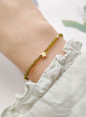 夏日小清新橄榄尖晶小手串