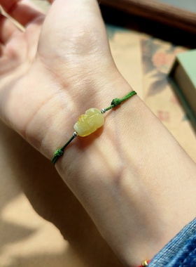 天然蜜蜡手工精雕手绳