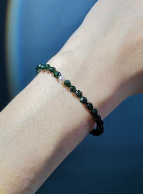 闪烁金沙石招财弹力百搭小手绳