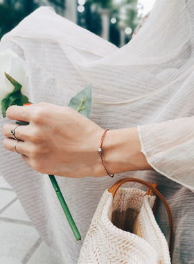 原创迷你925银文艺风百搭手绳