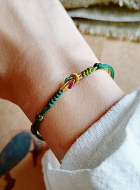 国风同心结金丝编织手绳