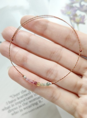 彩虹般绚烂的细小夏天清新手绳