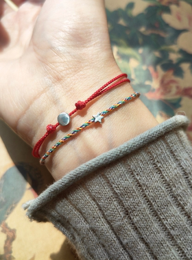 纯银豆豆女红绳本命细绳