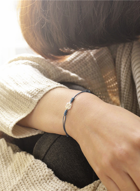 六芒星925纯银许愿清新守护手绳