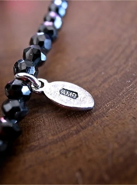 amp japan / 19cm“night black”尖晶石手链 11AHK-620