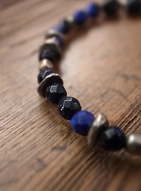 amp japan / 19cm“lapis & blue gold”青晶石手链 11AHK-670