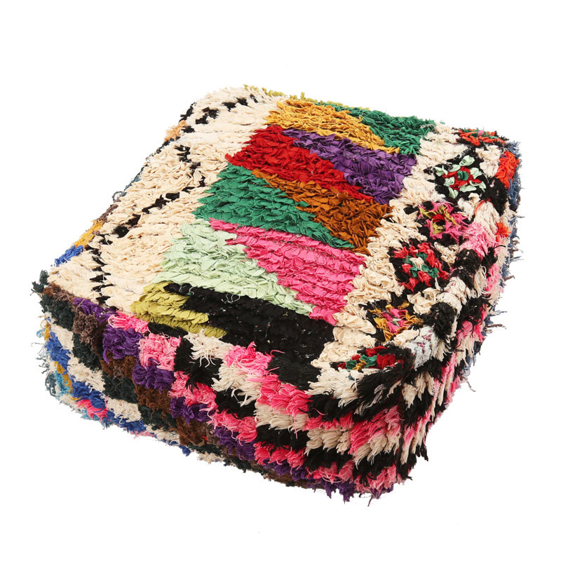 Unparalleled摩洛哥进口手工编织羊毛棉墩子坐墩坐垫地垫懒人沙发