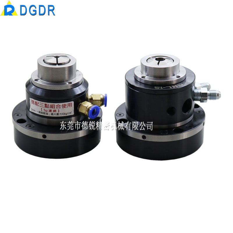 高精度后拉式气动旋转卡盘 小型气动夹头 中空气动回转夹头夹具,淘宝优惠券,粉丝福利购,淘宝优惠卷