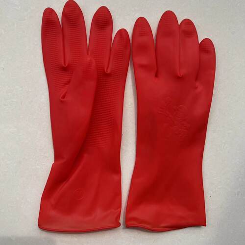 安邦红白色橡胶家务乳胶洗衣洗碗清洁防水胶皮手套耐用贴收女士 - 图2