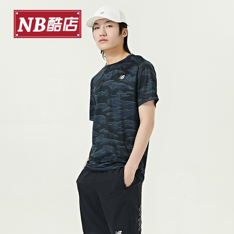 New Balance NB正品奥莱特价男款T恤夏季速干运动健身训练短袖-图0