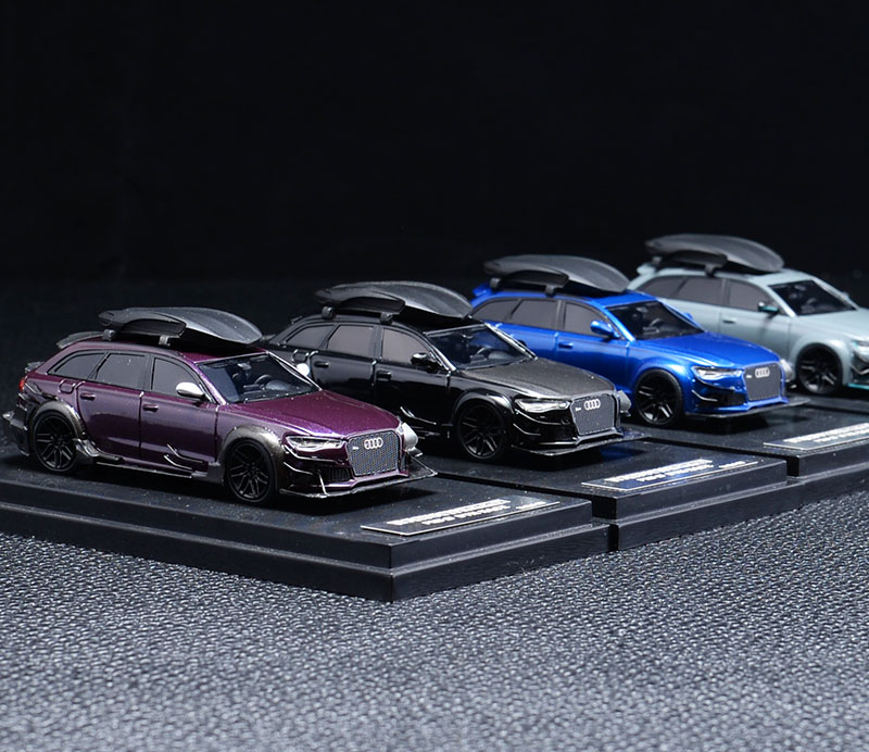 GLM 1:64 奥迪 RS6 Avant DTM 旅行版 树脂仿真限量版 车模摆件 - 图1