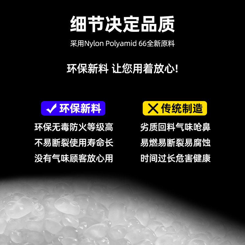 山泽 HZD-12自锁式尼龙扎带小号2.5*100mm 电脑主机装机 园艺 线缆桌面理线束线捆扎绑带 黑色 100根/包 - 图1