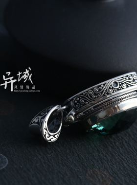 印度直运纯银刻面透辉石嘎乌盒