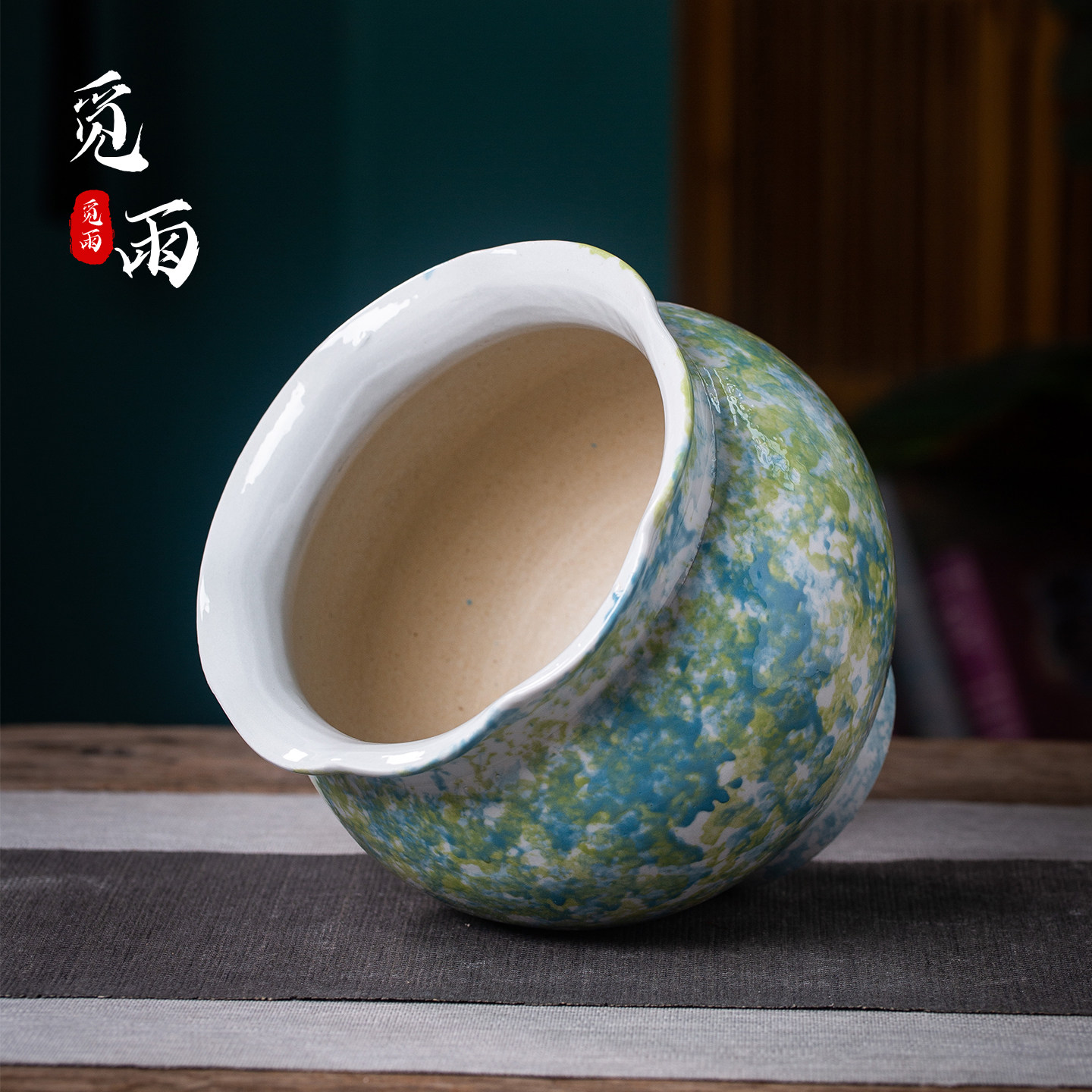 景德镇陶瓷花盆家用新中式奶油治愈系多肉绿植盆高脚透气花瓶特价,淘宝优惠券,粉丝福利购,淘宝优惠卷