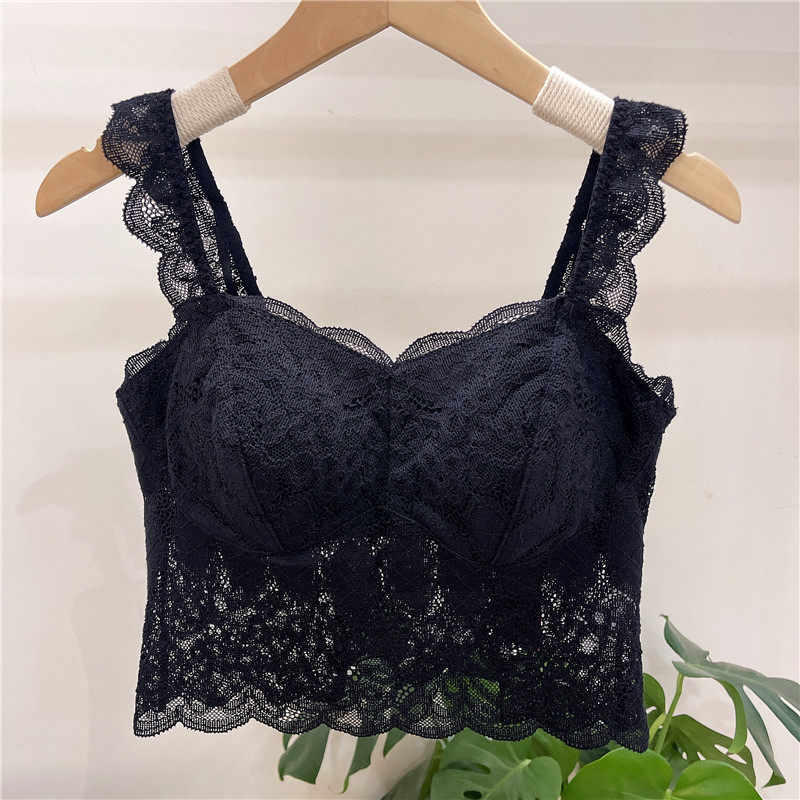 古妃52017抹胸内衣女防走光薄款蕾丝法式纯欲无钢圈吊带美背文胸,淘宝优惠券,粉丝福利购,淘宝优惠卷