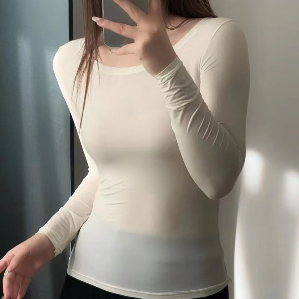 黛美芮7789发热超薄无感Q弹面膜衣秋冬季长袖贴身显瘦打底上衣女,淘宝优惠券,粉丝福利购,淘宝优惠卷
