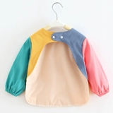 Детский демисезонный нагрудник для еды, термобелье, лонгслив подходит для мужчин и женщин, водонепроницаемый фартук для детского сада, анти-грязь, сзади на завязках