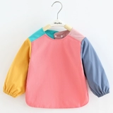 Детский демисезонный нагрудник для еды, термобелье, лонгслив подходит для мужчин и женщин, водонепроницаемый фартук для детского сада, анти-грязь, сзади на завязках