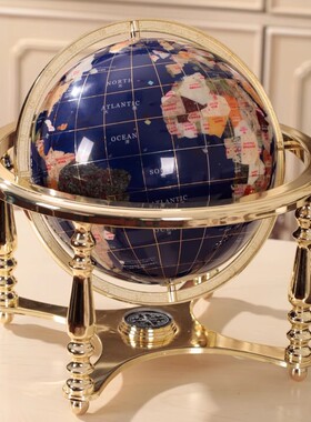 金球宝石装饰沉稳风格桌面地球仪