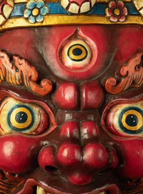 手工彩绘尼泊尔护法金刚民宿挂饰