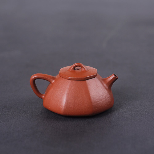 驯砂记 早期原矿小煤窑朱泥石瓢 八方 纯手工紫砂壶 150cc 小茶壶 - 图0