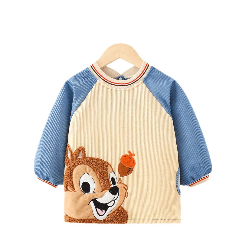 Baby smock, rice pocket, baby boy's eating waterproof bib, children's protective clothing, reverse dressing, baby apron, boy's outer wear