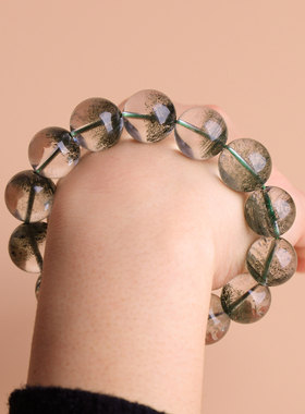 17MM稀少大颗无红皮天然绿幽灵