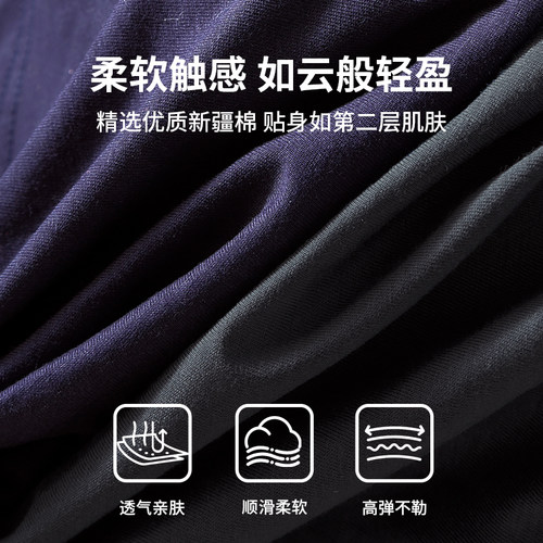 七匹狼男士纯棉三角内裤男款抗菌全棉底裤中老年人透气短裤头薄款 - 图1