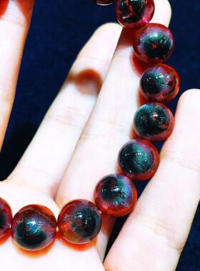 天然荆棘玫瑰极光天眼手链