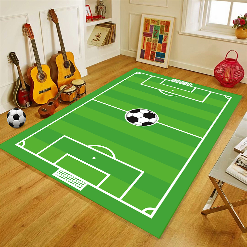 足球场地毯世界杯装饰布置儿童房地垫欧洲杯运动酒吧体彩店水晶绒 - 图2