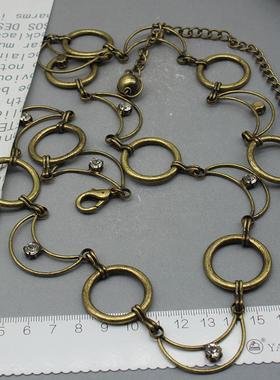 复古旧旧长款腰链夸张