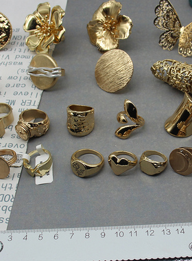 欧美金属风个性夸张质感戒指