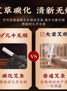 无烟艾条12mm纯艾草养生馆专用